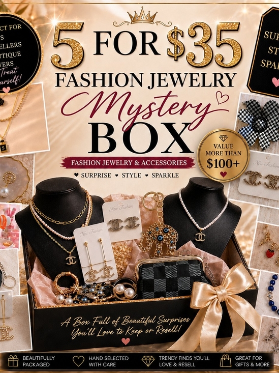 Accessories - Fashion Jewelry Mystery Box ✨Receive 5 Fashion Jewelry & Accessory Items For $35